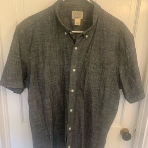 Men’s Short Sleeve Chambray LL Bean shirt